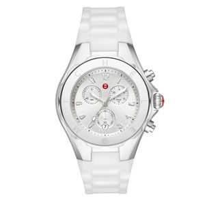 Michele Women's White Tahitan Jelly Bean Watch, 40 MM
